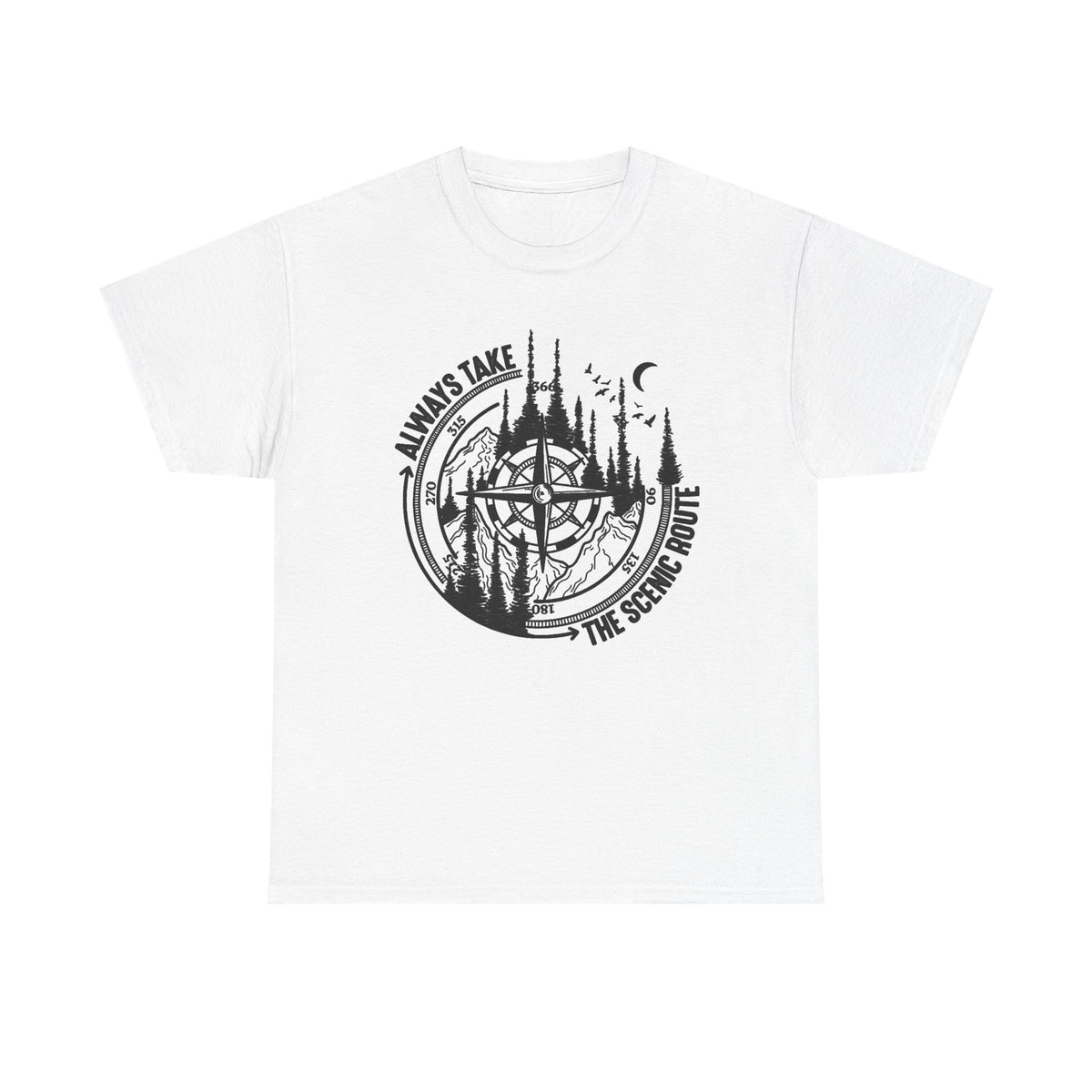 Always Take The Scenic Route Shirt, Camping Shirt, Nature Shirt, Crew Shirt, Route Shirt, Adventure Shirt, Nature Lover Gifts, Mountain Tee