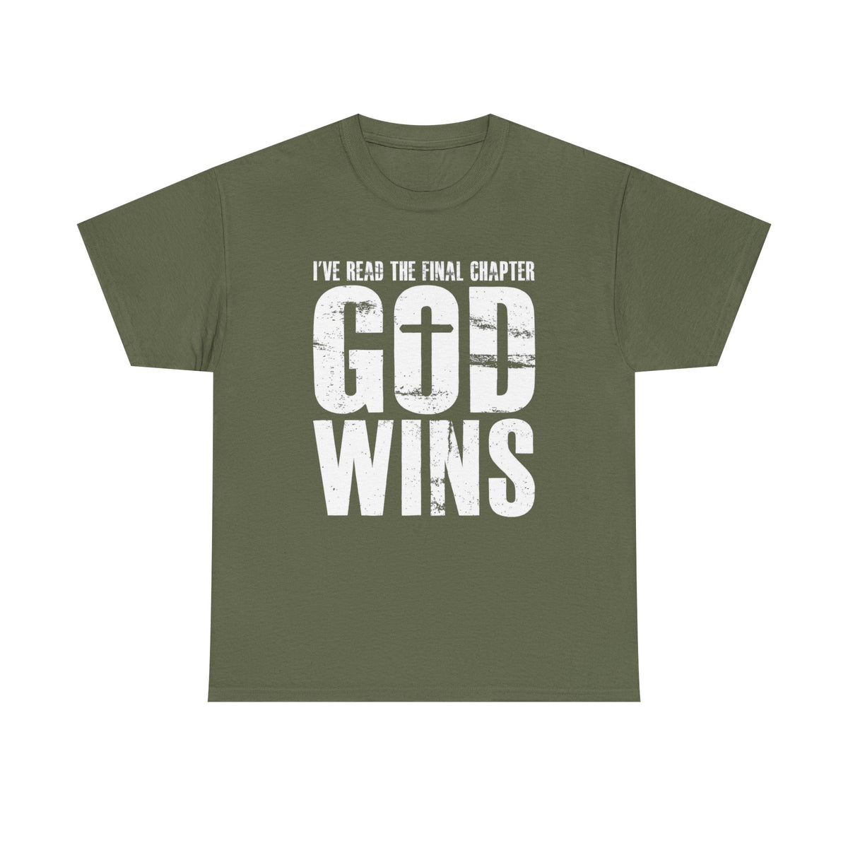 God wins i've read the final chapter, inspirational t-shirt, christian shirt, faith based apparel, christian t-shirt, christian gift