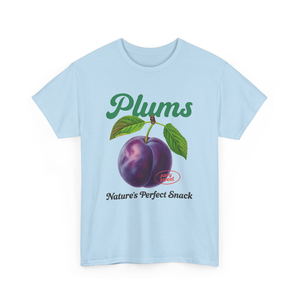 Plums Retro Graphic T Shirt, Vintage 90s Sweet Fruits Shirt, Vintage Label Commercial Tee, Cute Unisex Adult Graphic T Shirt, Cool Gift