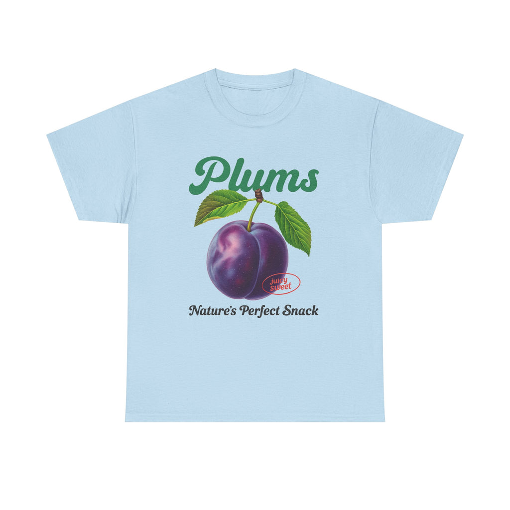 Plums Retro Graphic T Shirt, Vintage 90s Sweet Fruits Shirt, Vintage Label Commercial Tee, Cute Unisex Adult Graphic T Shirt, Cool Gift