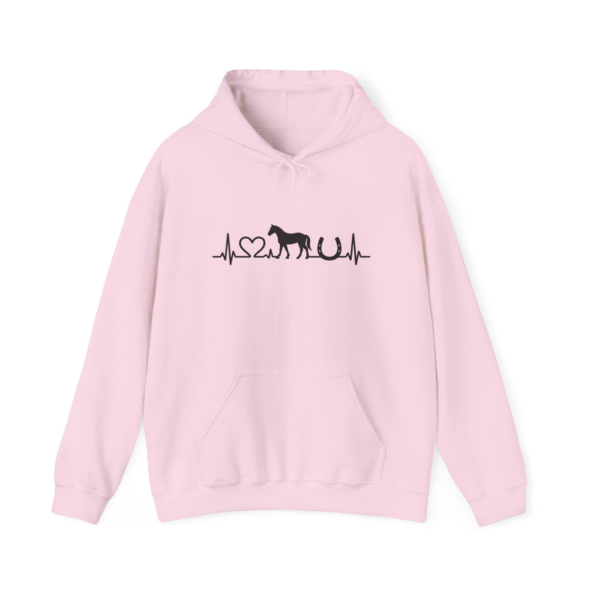 Horse Heartbeat Hoodie, Cute Horse Hoodie, Gift For Horse Lover, Horse Farm Animal Hoodie, Farmer Animal Hoodie, Cute Horse Mom Gift Hoodie