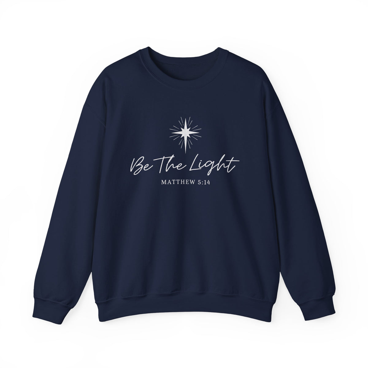 Be The Light, Christian Christmas Shirt, Christian Crewneck Christian Crewnecks Christian Clothes Christian Merch Jesus Crewneck Sweater