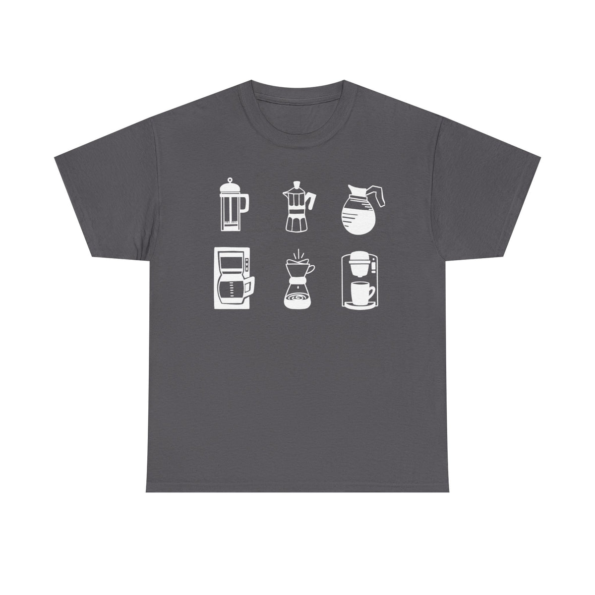 Hand Printed Coffee T-Shirt  Cotton Tee