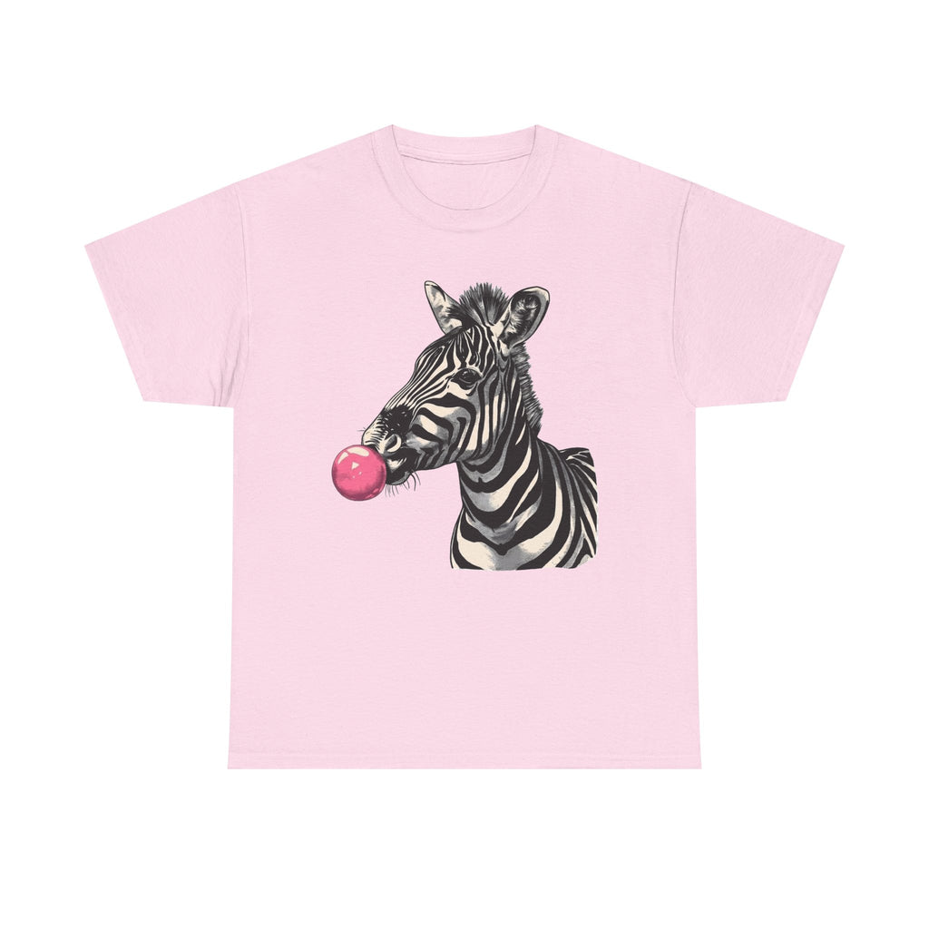 Zebra Bubblegum T-Shirt, Animal Graphic Tee, Unique Design Shirt, Trendy Tshirt, Funny Zebra Shirt, Cute Animal Tee, Zebra Lover Gift