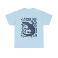 Vintage Alligator, Crocodile Women Shirt, Retro Block Print Tee, Woodcut Stamp Tshirt