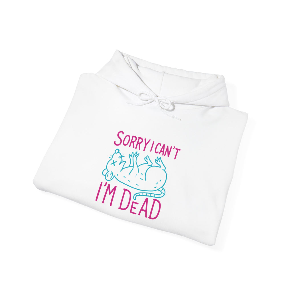 Sorry I'm Dead Possum Hoodie, Oversized Grunge Hoodie, Funny Y2K, Meme Shirt, Punk Alt Clothing, Neon Goth Sweatshirt, Trendy Graphic Unisex