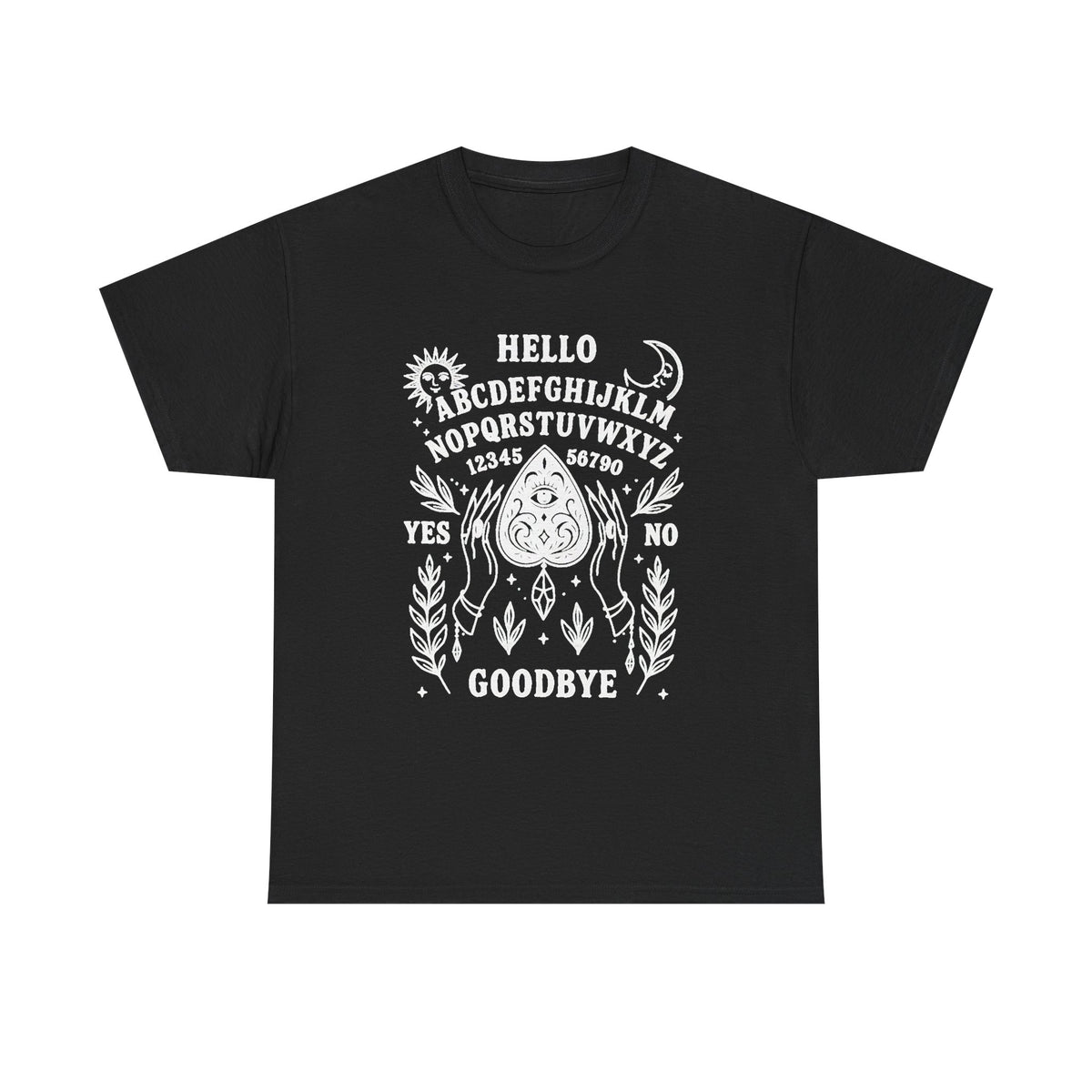 Mystic Ouija Board Shirt, Witchy Aesthetic T-Shirt, Occult Spiritual Graphic Tee, Gothic Witch Gift, Celestial Magic Top, Witchcraft Apparel