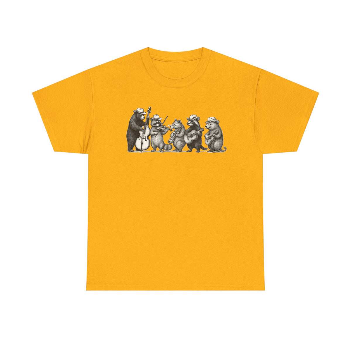 Animal Band Shirt, Funny Forest Animals Playing Instruments Shirt, Vintage Music Lover Gift, Cute Animal Graphic T-Shirt
