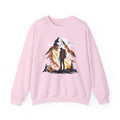 Retro Mountain Sunset Sweatshirt, Cozy Hiking Shirt