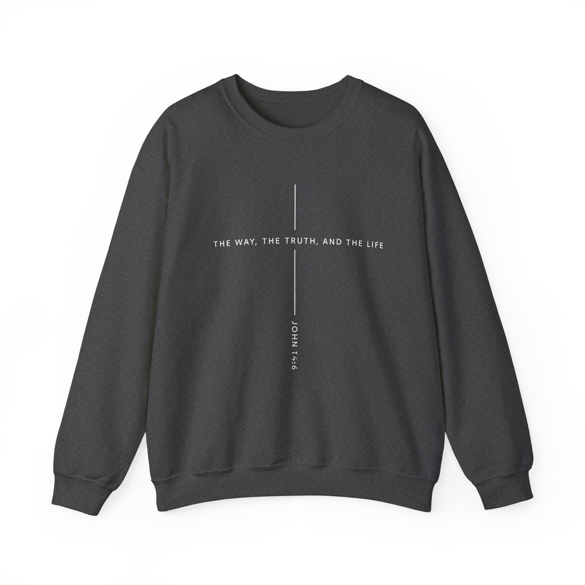 Christian Christmas Sweatshirt : John 14 6 Shirt, Jesus Lover Gift, The Way the Truth The Life, Womens Faith Over Fear, Holiday Gift