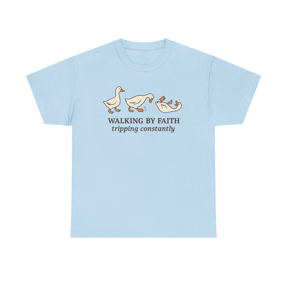 Walking by Faith Tripping Constantly, Inspirational Shirt, Christian Shirt, Minimal Christian Shirt for Women, Religious Tee