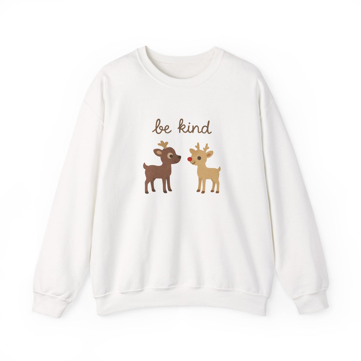 Adorable Be Kind Reindeer Rudolph Christmas Sweatshirt