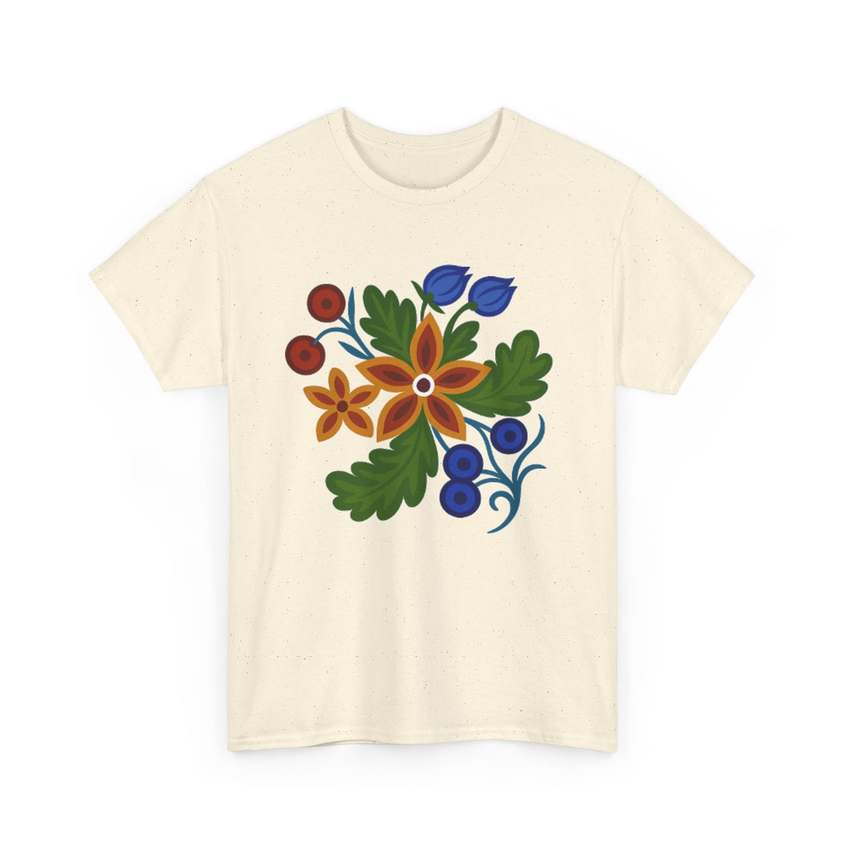 Ojibwe Floral T-Shirt: Native American Inspired Unisex Tee