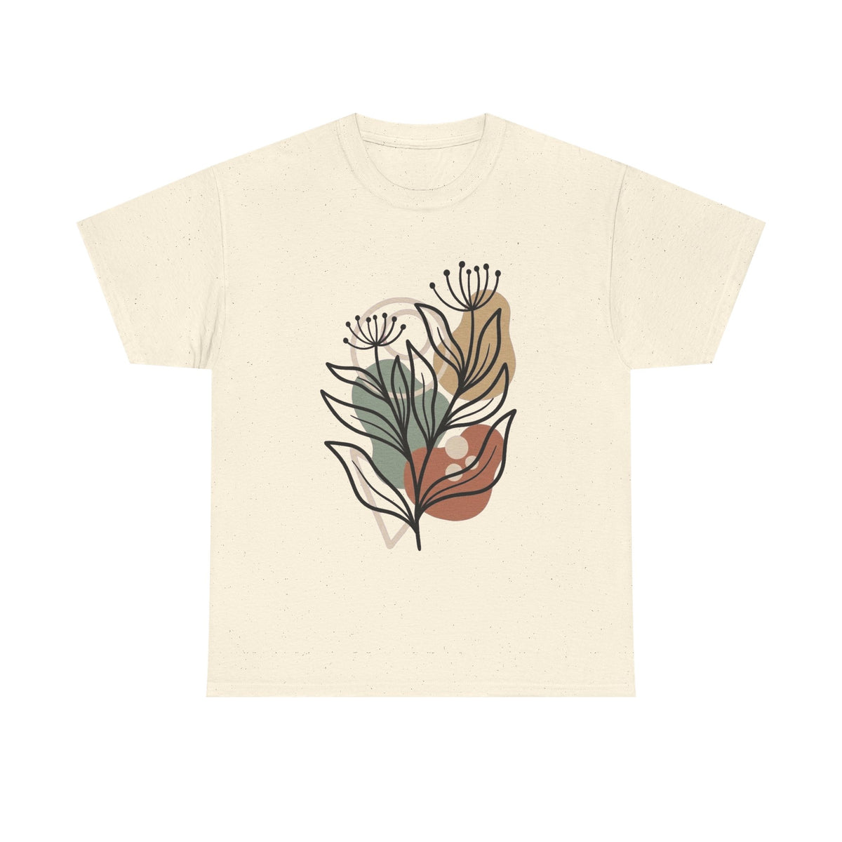 Abstract Floral Tee: Modern Botanical Canvas Shirt