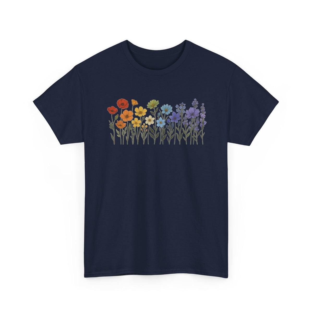 LGBT Wildflower Shirt: Gay Pride Rainbow Graphic Tee