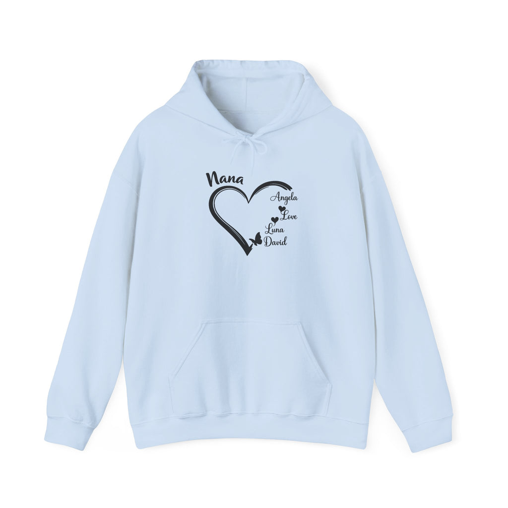 Personalized Grandma Hoodie, Gift For Grandma, Mother's Day Hoodie, Grandma Heart Hoodie, Nana Hoodie, Grandkids Name Hoodie, Mimi Heart