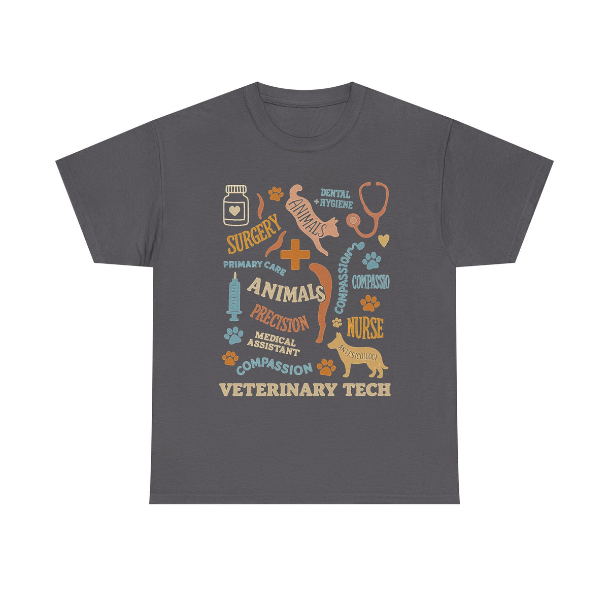 Comfort Colors® Custom Vet Assistant Shirt, Retro Groovy Vet Tech Shirt, Animal Doctor Gift,  Dog Lover Shirt, Doctor Gift, Nurse Vet Shirt