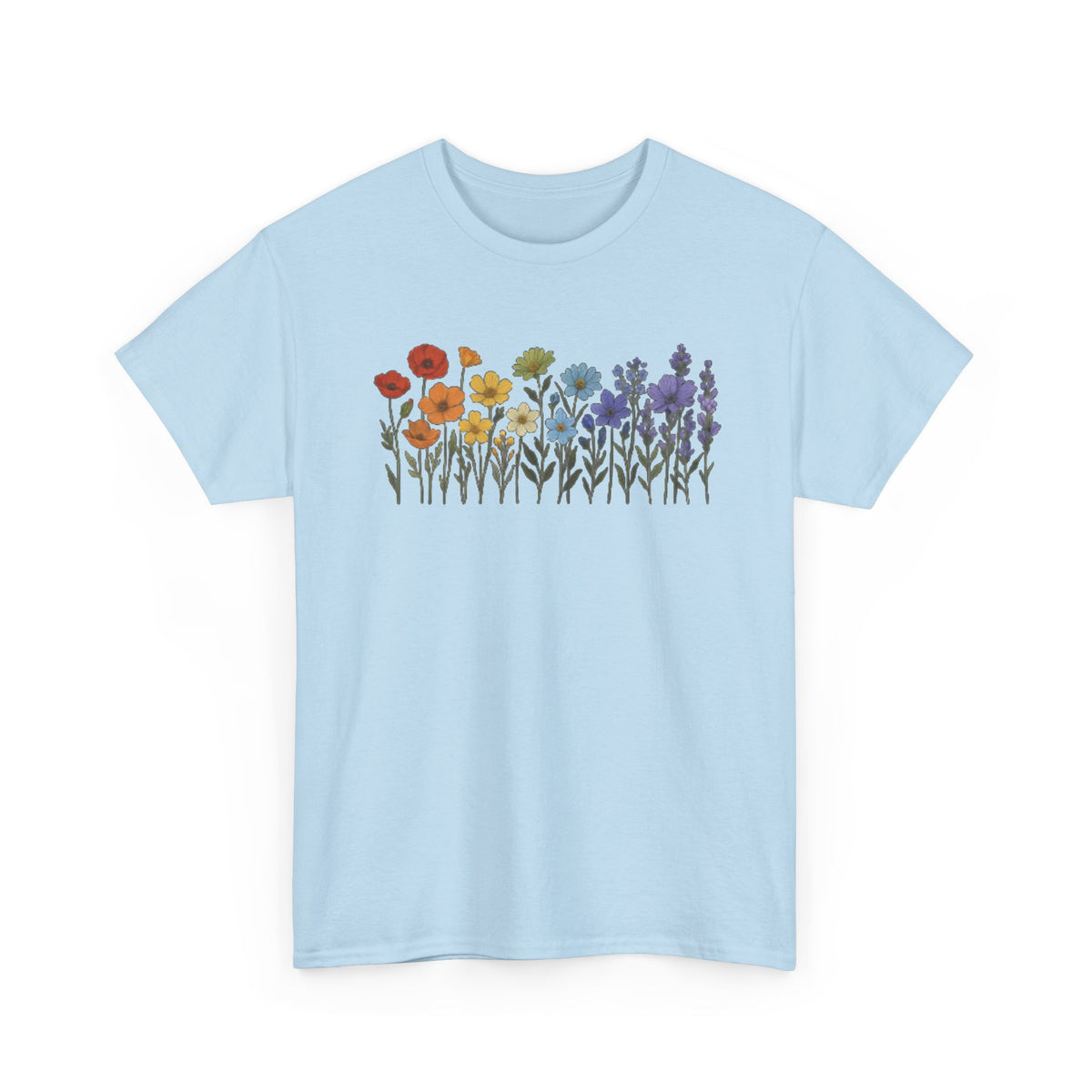 LGBT Wildflower Shirt: Gay Pride Rainbow Graphic Tee