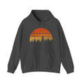 Retro Camping Hoodie: Forest Sunset Graphic, Nature Lover Gift