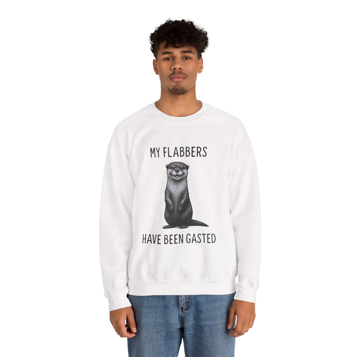Funny Otter Sweatshirt: Flabbergasted Animal Lover Crewneck