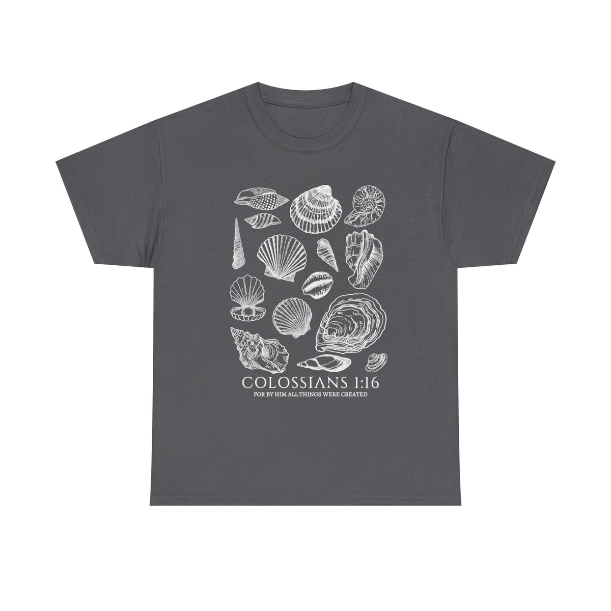Seashell Bible Verse Shirt, Ocean Life Coastal Aesthetic, Women Faith Apparel, Oversized Beach Tee, Baptism Teen Girl Gift