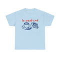 Weekend Shirt, Coffee Tshirt, Croissant Shirt, French T Shirt, Weekending T-Shirt, Retro Graphic Tee, Vintage Aesthetic, Le Weekend, Women