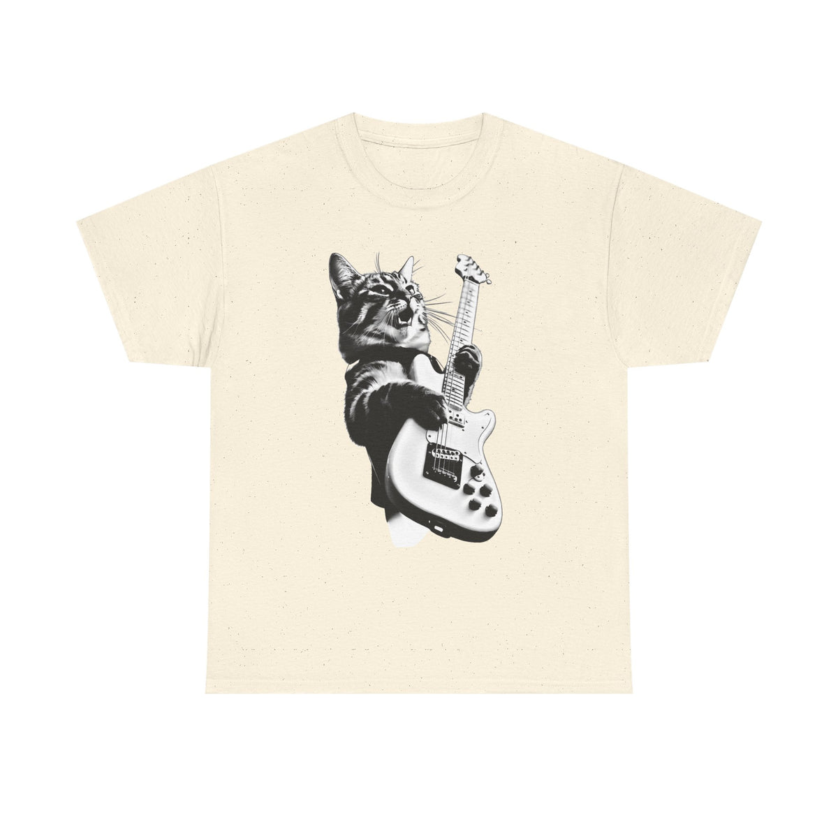 Rock Cat Playing Guitar - Funny Guitar Cat T-Shirt, Cat Lover Shirt, Retro Cat Shirt, Vintage Cat Shirt