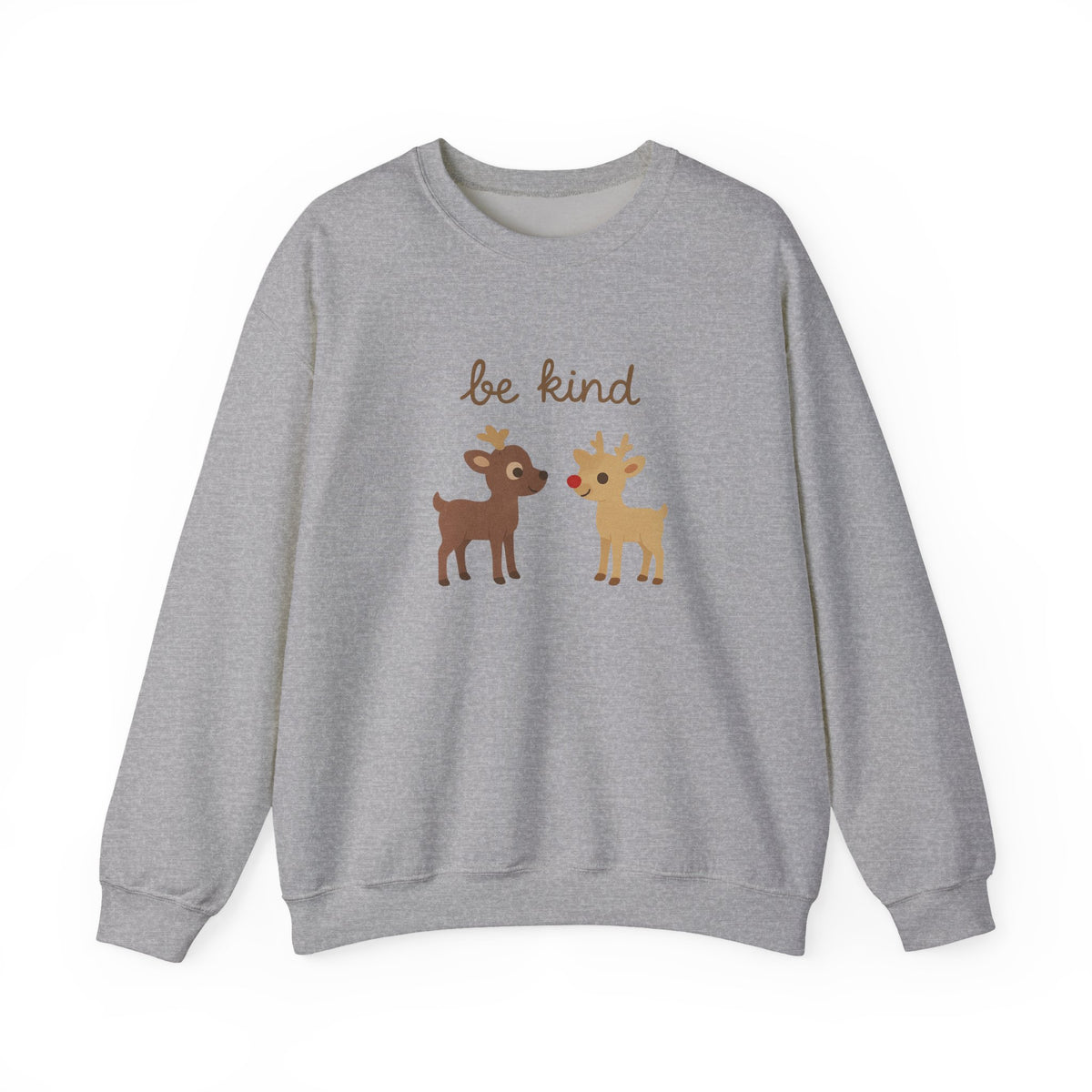 Adorable Be Kind Reindeer Rudolph Christmas Sweatshirt