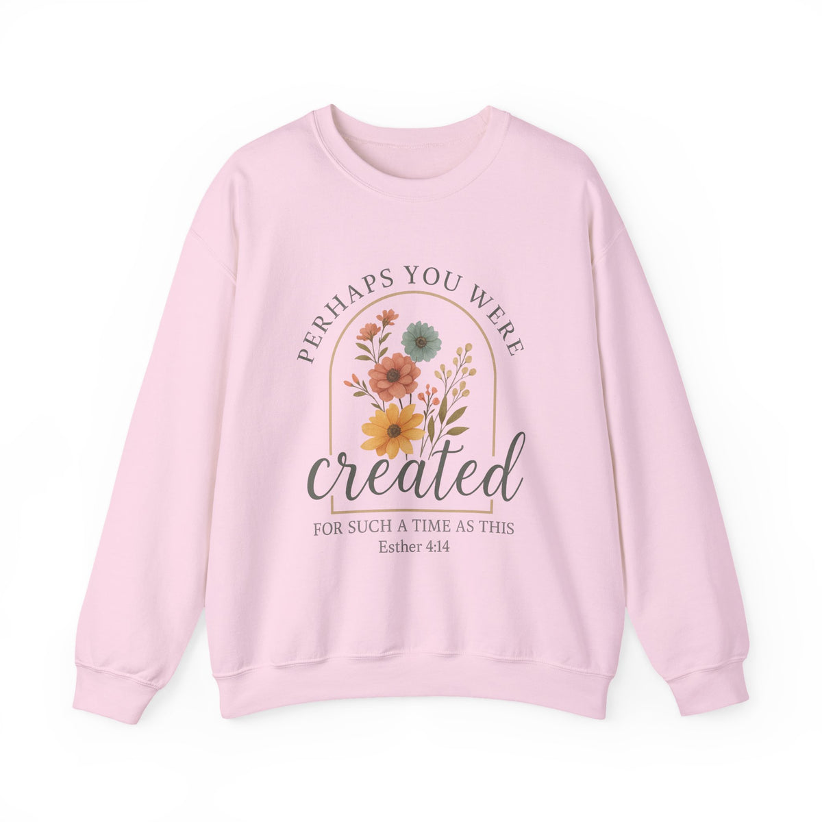 Perhaps You Were Created For Such A Time As This Shirt, Bible Verse Sweater, Christian Shirt, Religious Women Shirt, Faith Shirts
