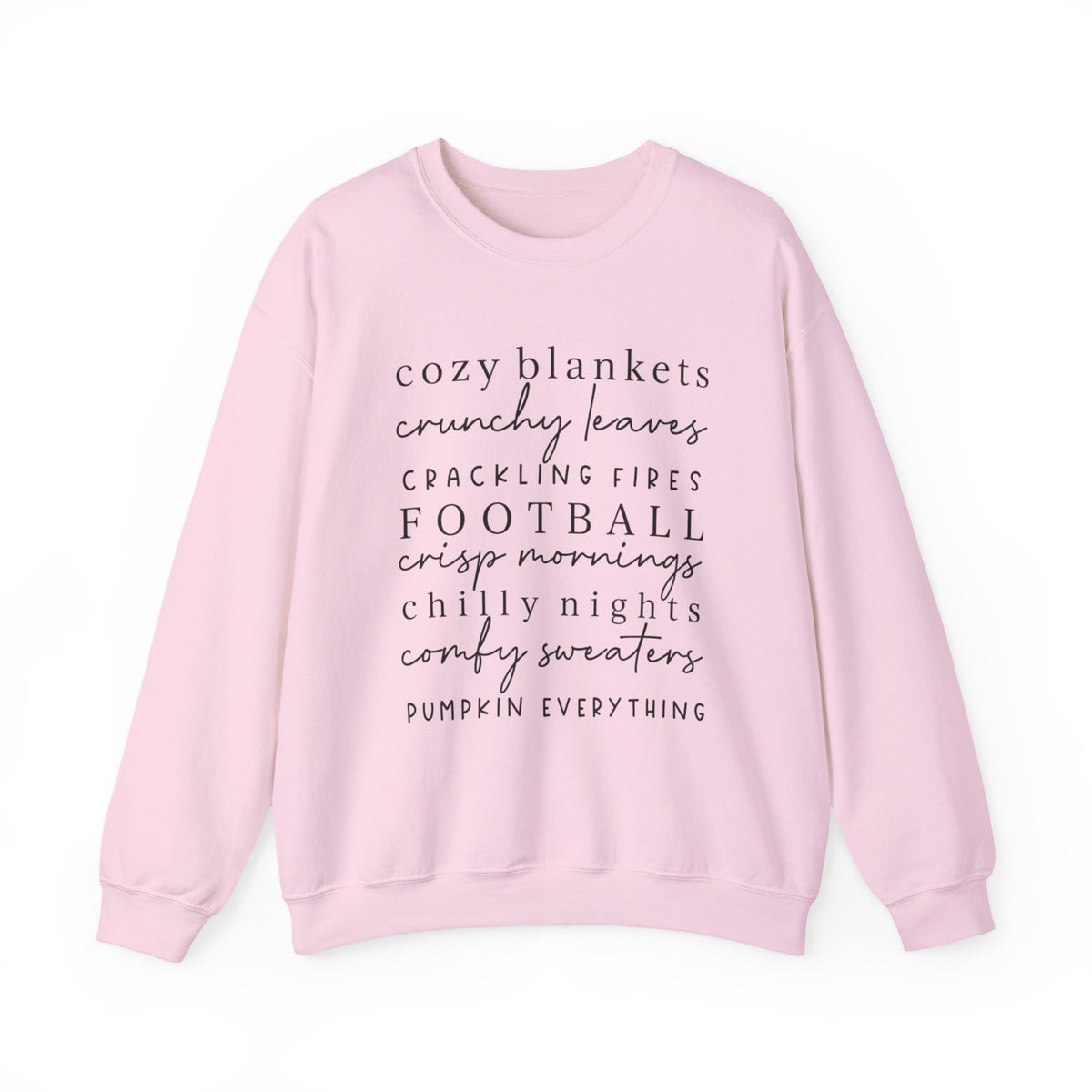 Cozy Blankets Crunchy Leaves Sweatshirt, Fall Lists Shirt, Womens Fall Sweatshirt, Halloween Sweater, Thanksgiving Gifts, Autumn Sweatshirt