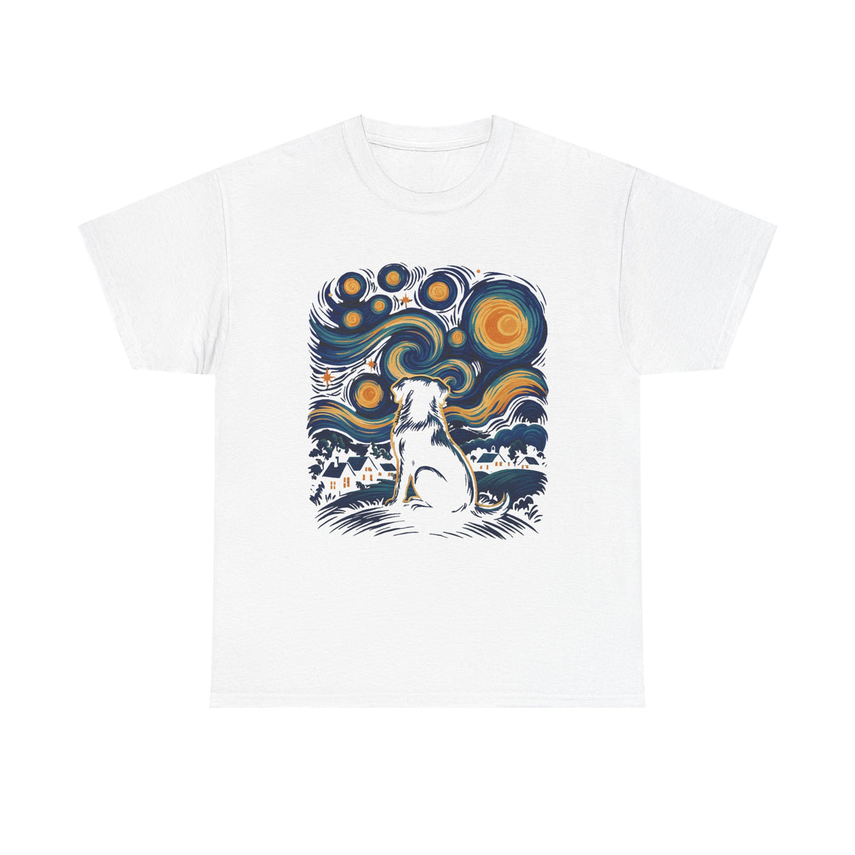 Van Gogh Rottweiler T-Shirt, Starry Night Dog Tee, Funny Rottweiler Lover Shirt, Artistic Pet Dog Gift, Unique Dog Homestead Tshirt