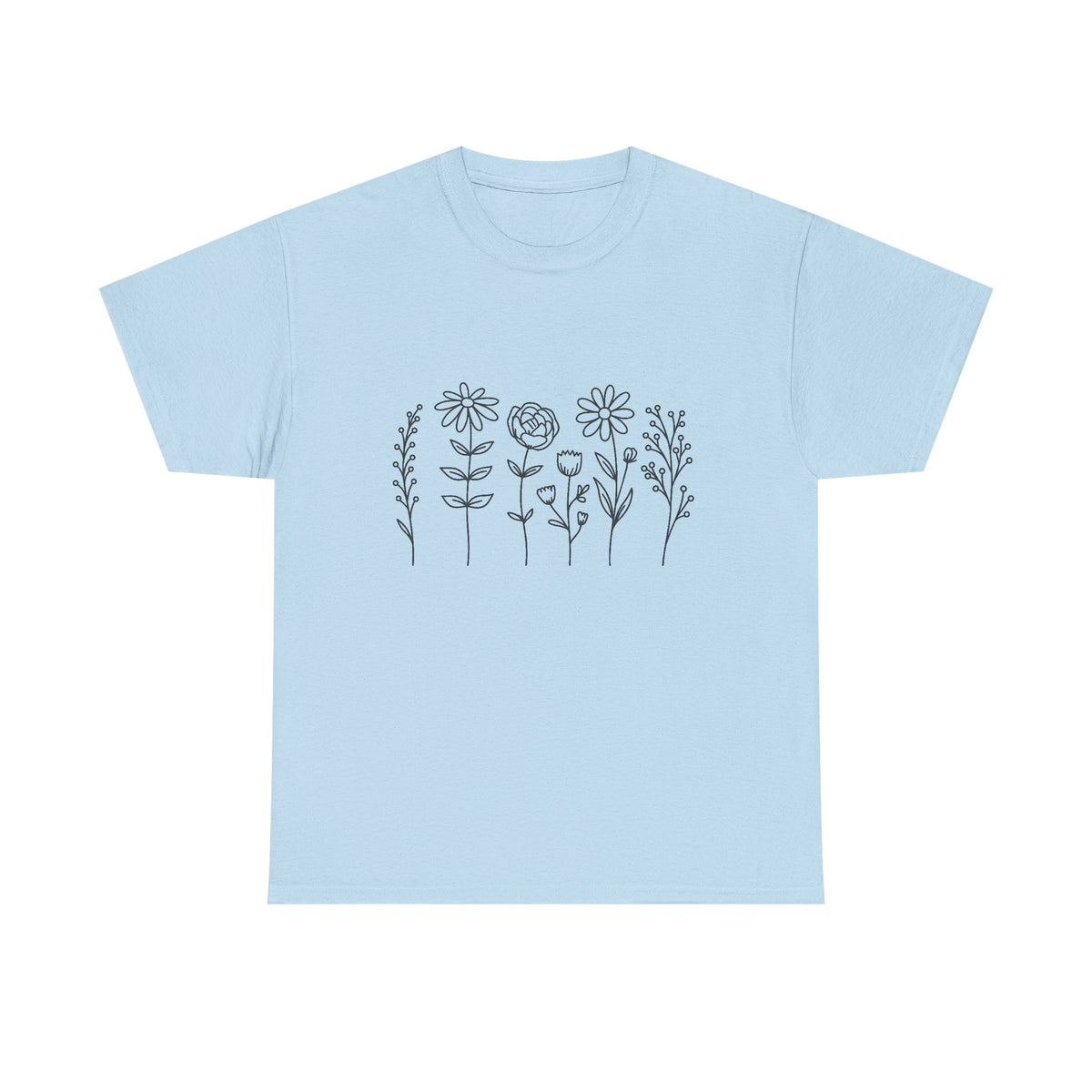 Wild Flowers Shirt, Wildflower Tshirt, Floral Shirt, Botanical Shirt, Flower Shirt, Nature Lover Shirt,Ladies Shirts, Womens Tees,Flover Tee