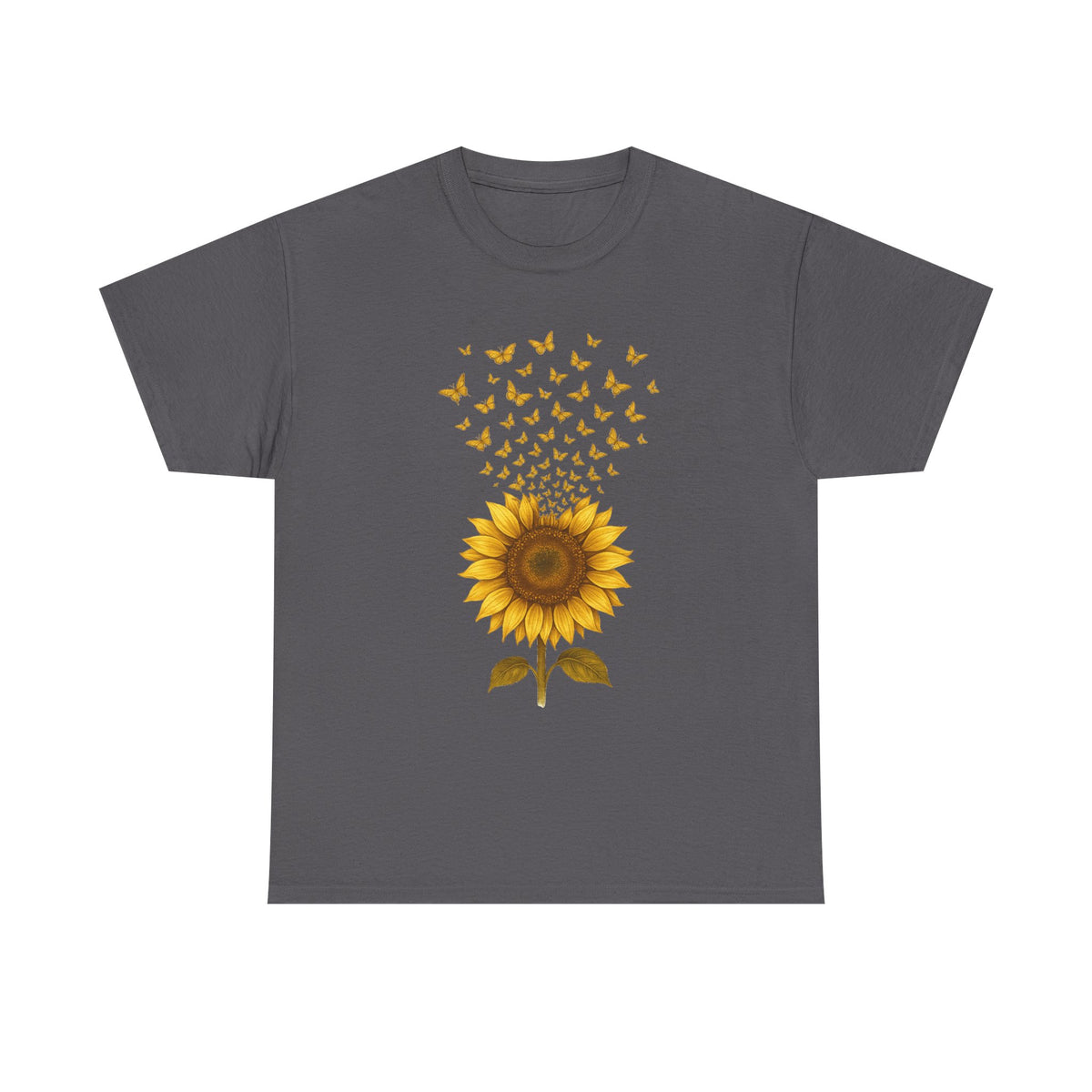 Sunflower Butterfly Shirt, Butterfly Tee, Mothers Day Gift Shirt, Sunflower Shirt, Floral V-neck, Flowers Gift T-shirt, Botanical Tee,Flower