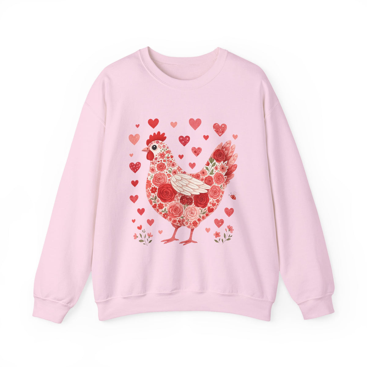 Valentine's Day Floral Chicken Shirt, Chicken Gift Shirt, Chicken Sweater, Cute Chicken Gift Shirt, Valentine's Day Chicken Sweater