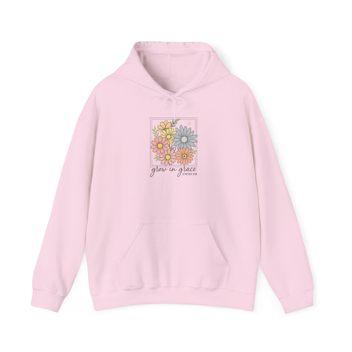 Christian hoodie, Grow in grace, Wildflower hoodie, Butterfly hoodie, Bible verse hoodie, Christian clothing, Spring clothing, Faith shirt