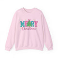 Merry Christmas Sweatshirt: Pink Bow Tree Holiday Shirt or Hoodie Gift