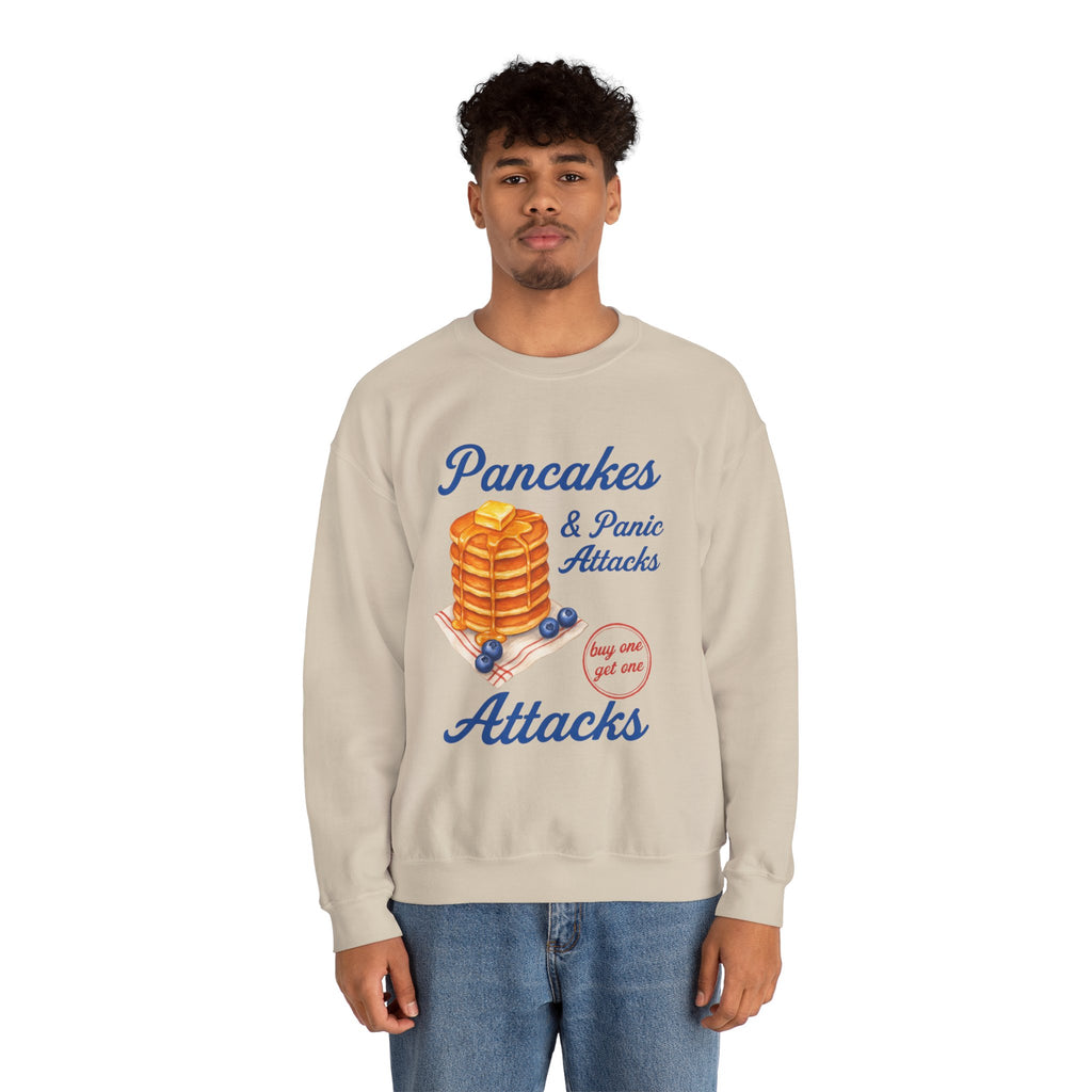 Pancakes and Panic Attacks Sweatshirt, Pancakes and Pajamas Shirt, Funny Breakfast Hoodie, Blueberry Pancake Tee, Buy One Get One Shirt