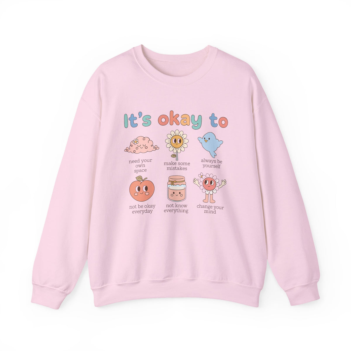 Retro It's Okay To Make Some Mistakes Sweatshirt, Hippie Motivational Sweater, Mental Health Matters Shirt,Special Education Teacher T-Shirt