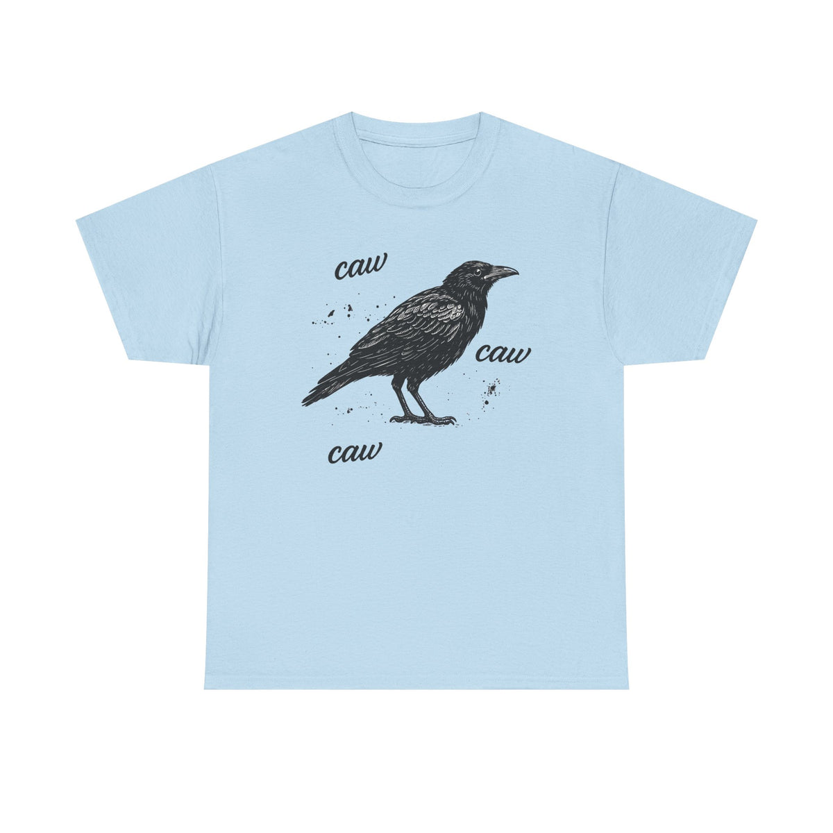 Crow Shirt, 100% Cotton Moonlit Raven TShirt, Nature-Inspired Gothic Shirt, Autumn Aesthetic Bird Lover Gift, Cute Raven Tee