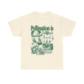 Bee Pollination Vintage T-Shirt, Retro Insect Flower Graphic Tee, 90s Botanical Science Nature Shirt, Wildflower Garden Biology Plant Gift
