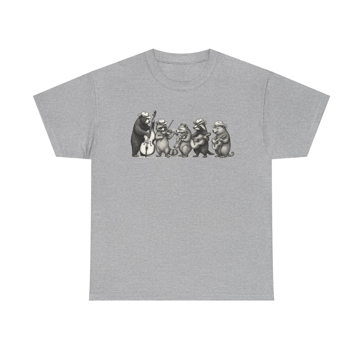 Animal Band Shirt, Funny Forest Animals Playing Instruments Shirt, Vintage Music Lover Gift, Cute Animal Graphic T-Shirt