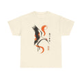 Japanese Crane T-Shirt, Asian Inspired Fashion, Minimalist Bird Art Tee, Zen Style Graphic Shirt, Nature Lover Gift Tee, Crane Bird Clothing