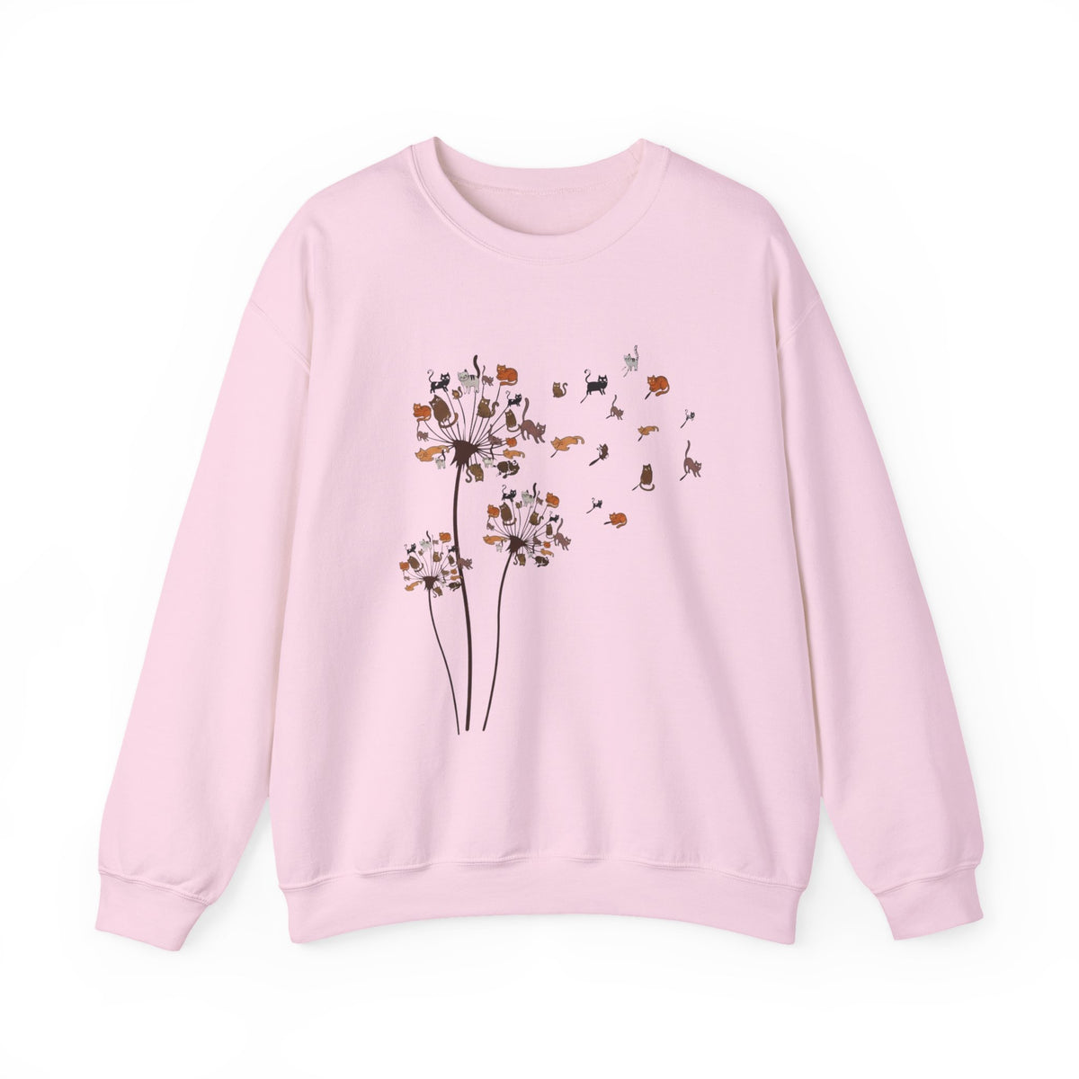 Cats Flower Fly Dandelion Sweatshirt, Cute Cat Lover Crewneck, Cat Lover Gift, Funny Cat Hoodie, Dandelion Cat Shirt, Cool Cat, Cat Crewneck