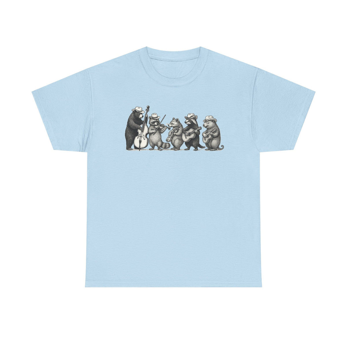 Animal Band Shirt, Funny Forest Animals Playing Instruments Shirt, Vintage Music Lover Gift, Cute Animal Graphic T-Shirt